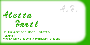 aletta hartl business card